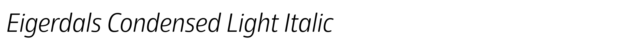 Eigerdals Condensed Light Italic image
